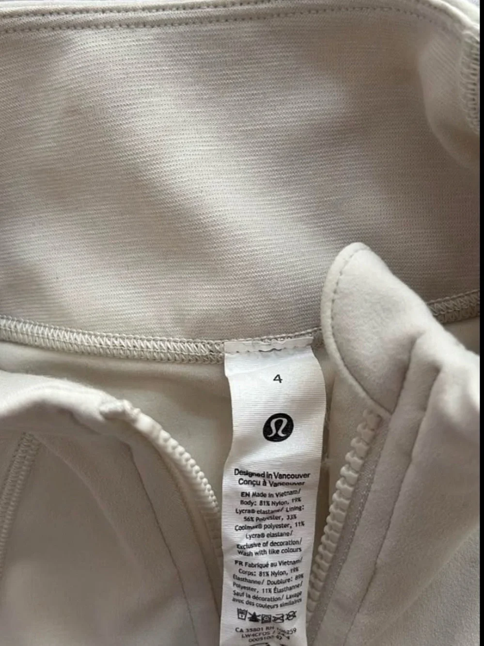 Bone Zip-Up Athletic Jacket